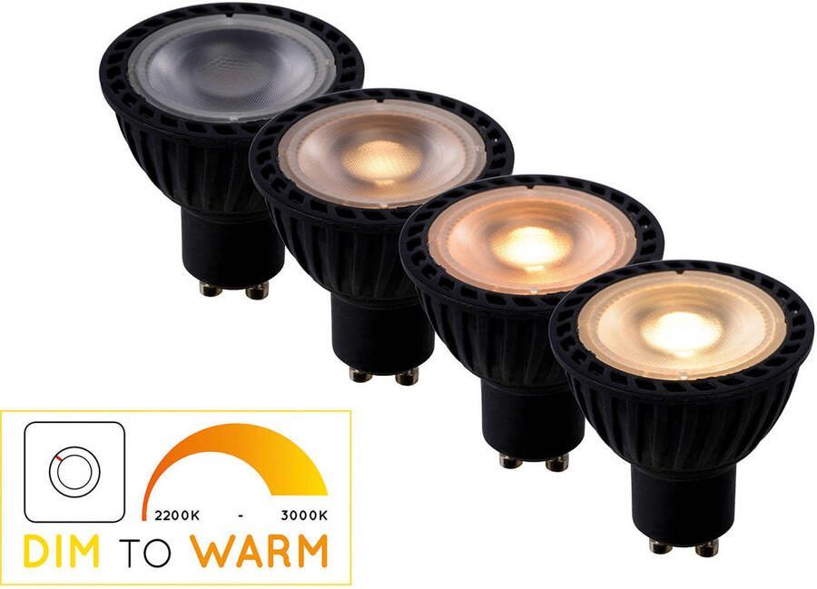 Lucide MR16 Led lamp Ø 5 cm LED Dim to warm GU10 1x5W 2200K 3000K Z