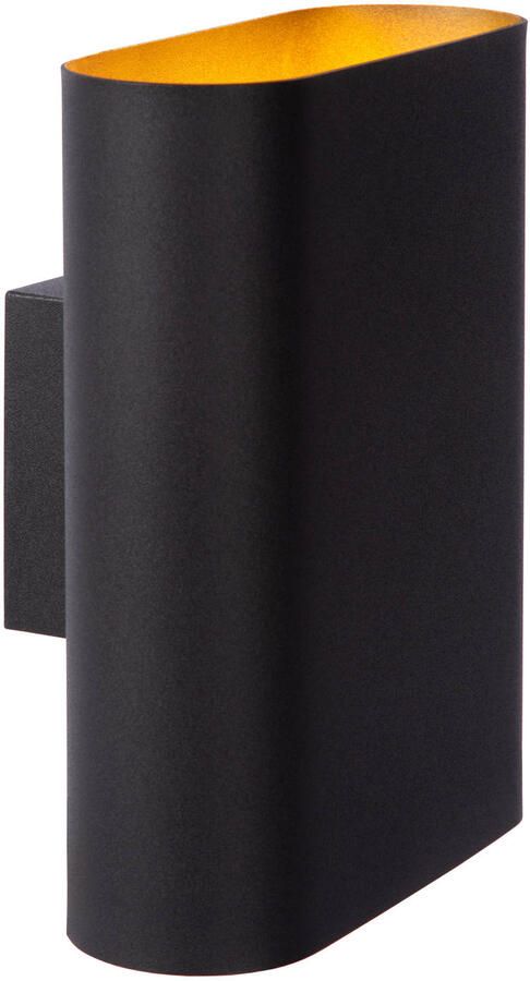 Lucide Wandlamp Ovalis Zwart Koper 2xe14 - Foto 4