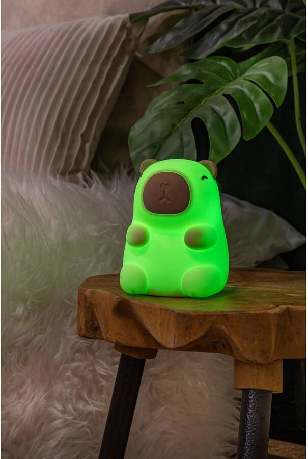 Lucide PINCHA CAPYBARA Oplaadbare Tafellamp Kinderkamer Accu Batterij LED 3 StepDim 1x0 5W 2100K Roze | Essential