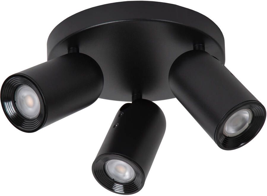 Lucide PUNCH Plafondspot Ø 21 cm 3xGU10 Zwart