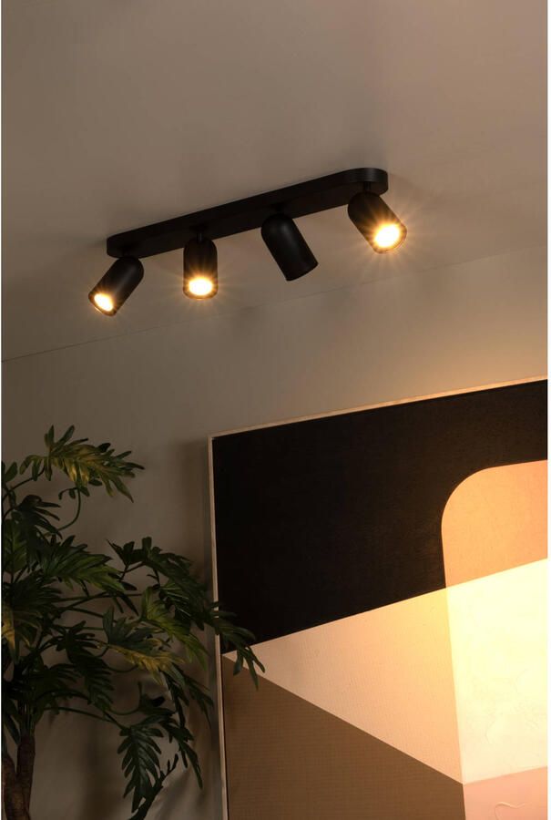 Lucide PUNCH Plafondspot 4xGU10 Zwart
