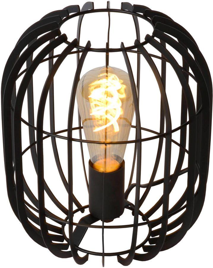 LUCIDE Tafellamp Reda Zwart Rond ⌀22cm 40w - Foto 3