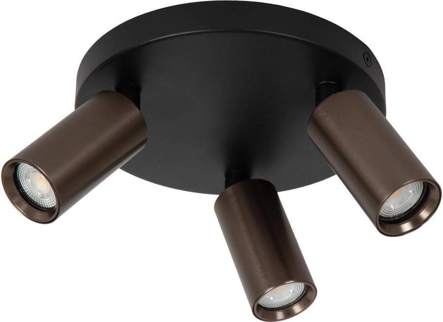 Lucide RITMO Plafondspot Ø 18 cm 3xGU10 (MR11) Koffie