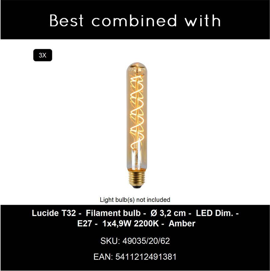 Lucide ROLLO Hanglamp 3xE27 Terracotta