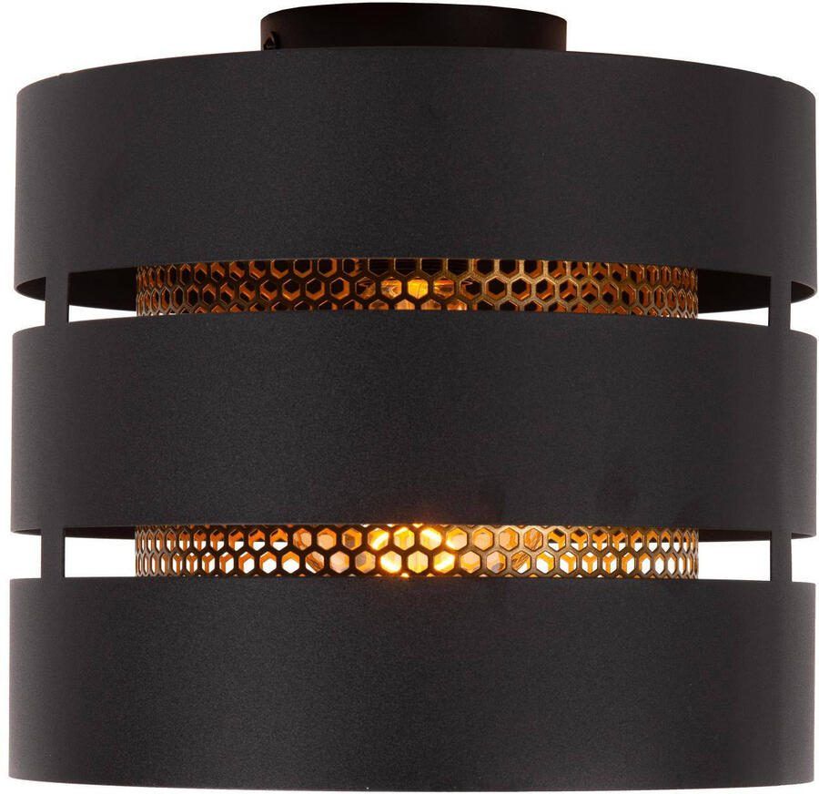 LUCIDE Plafondlamp Rosas Zwart Messing ⌀26cm E27 - Foto 2