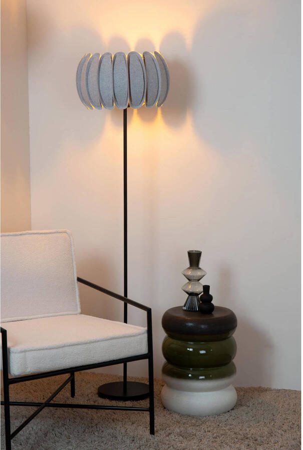 Lucide SPENCER Vloerlamp Ø40 cm 1xE27 Grijs - Foto 3