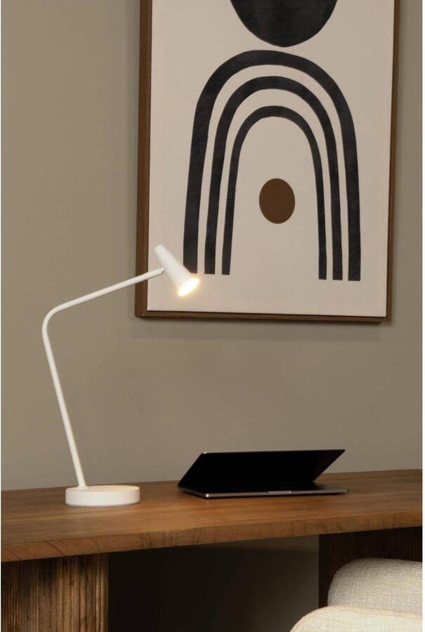 Lucide STIRLING Oplaadbare Tafellamp Accu Batterij LED Dimb. 1x3W 2700K 3 StepDim Wit - Foto 3