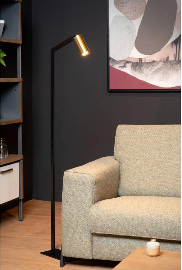 Lucide vloerlamp Sybil zwart goud GU10 - Foto 2