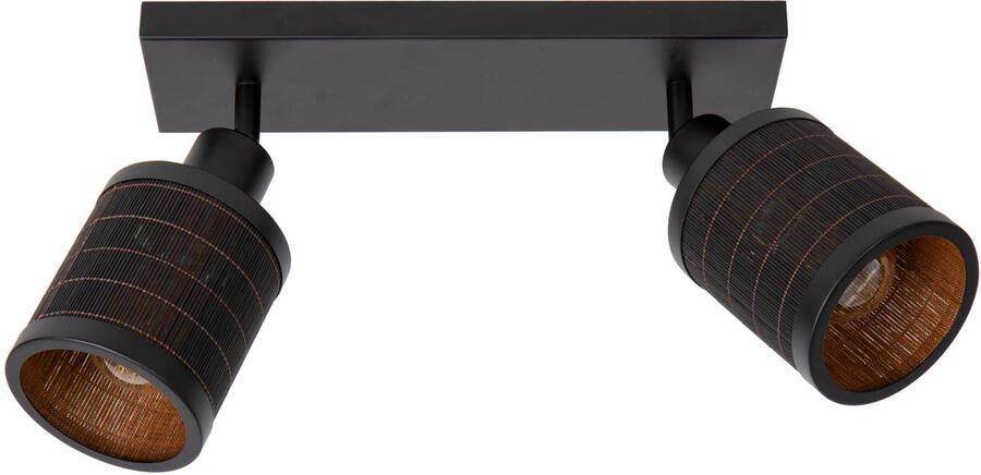 LUCIDE Opbouwspot Tagalog Zwart 10cm 2xe27