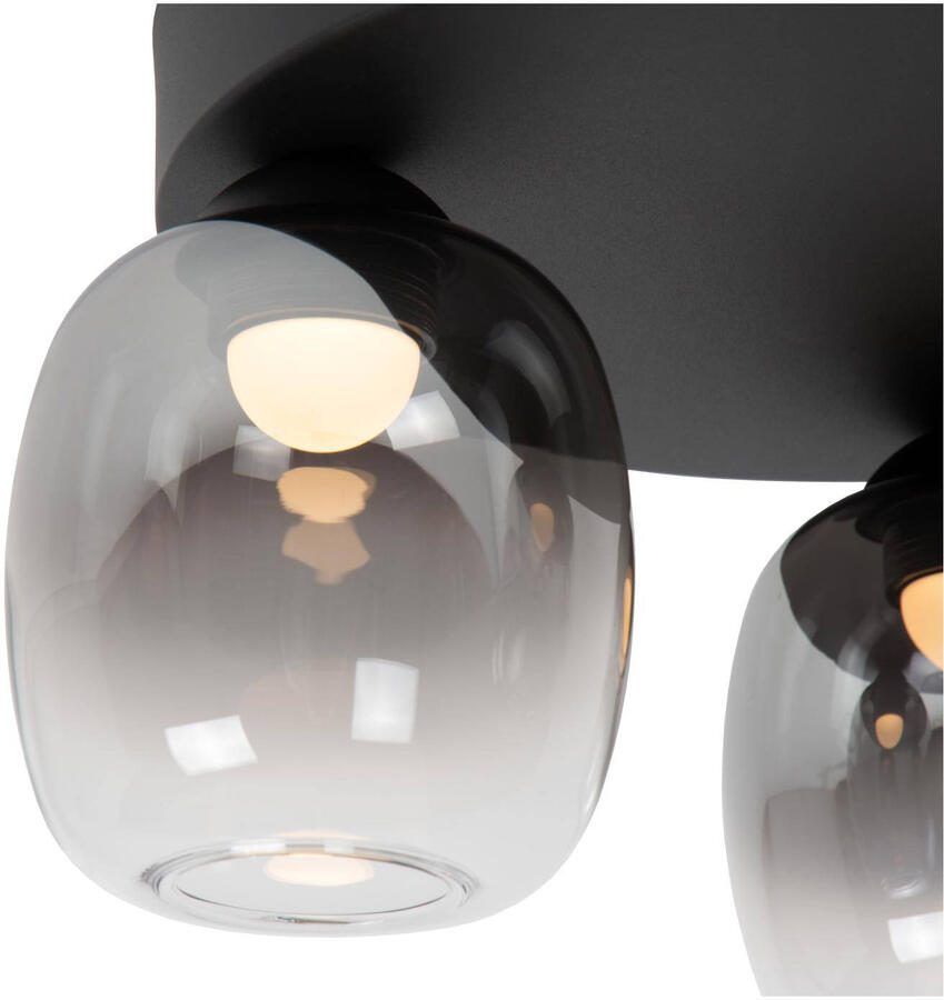 Lucide TAMINO PlafonniÃ¨re LED Dimb. 3x5 6W 3000K Zwart TAMINO