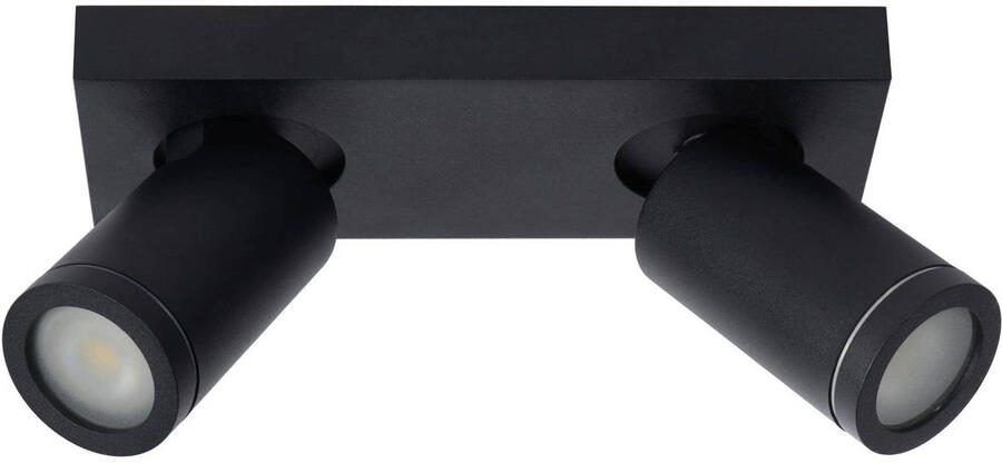 Lucide TAYLOR Plafondspot Badkamer LED Dim to warm GU10 2x5W 2200K 3000K IP44 Zwart - Foto 2