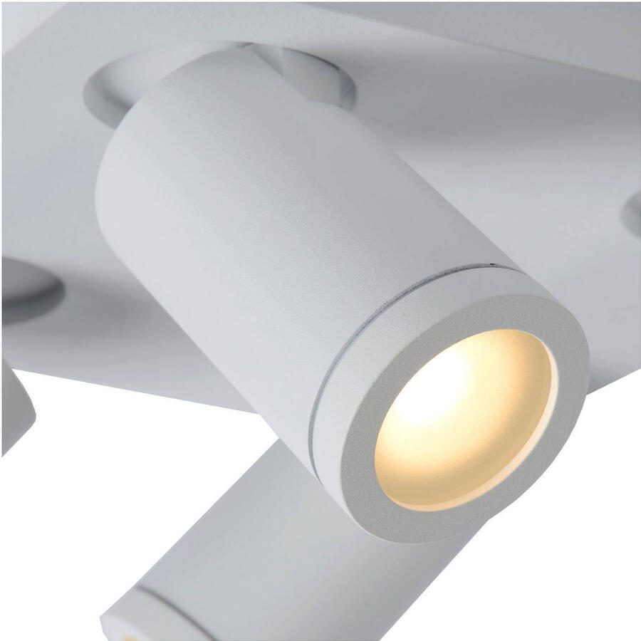 Lucide TAYLOR Plafondspot Badkamer LED Dim to warm GU10 4x5W 2200K 3000K IP44 Wit - Foto 2