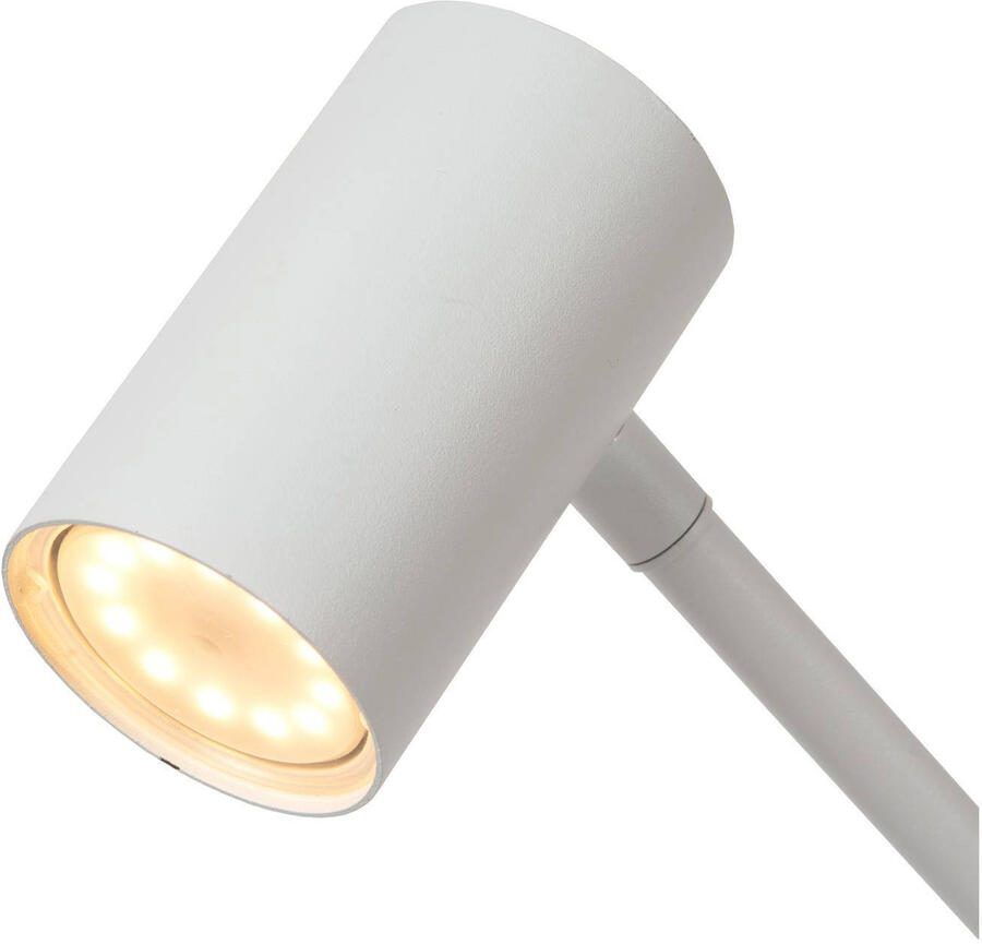 Lucide TIPIK Oplaadbare Tafellamp Accu Batterij LED Dimb. 1x3W 2700K 3 StepDim Wit - Foto 2