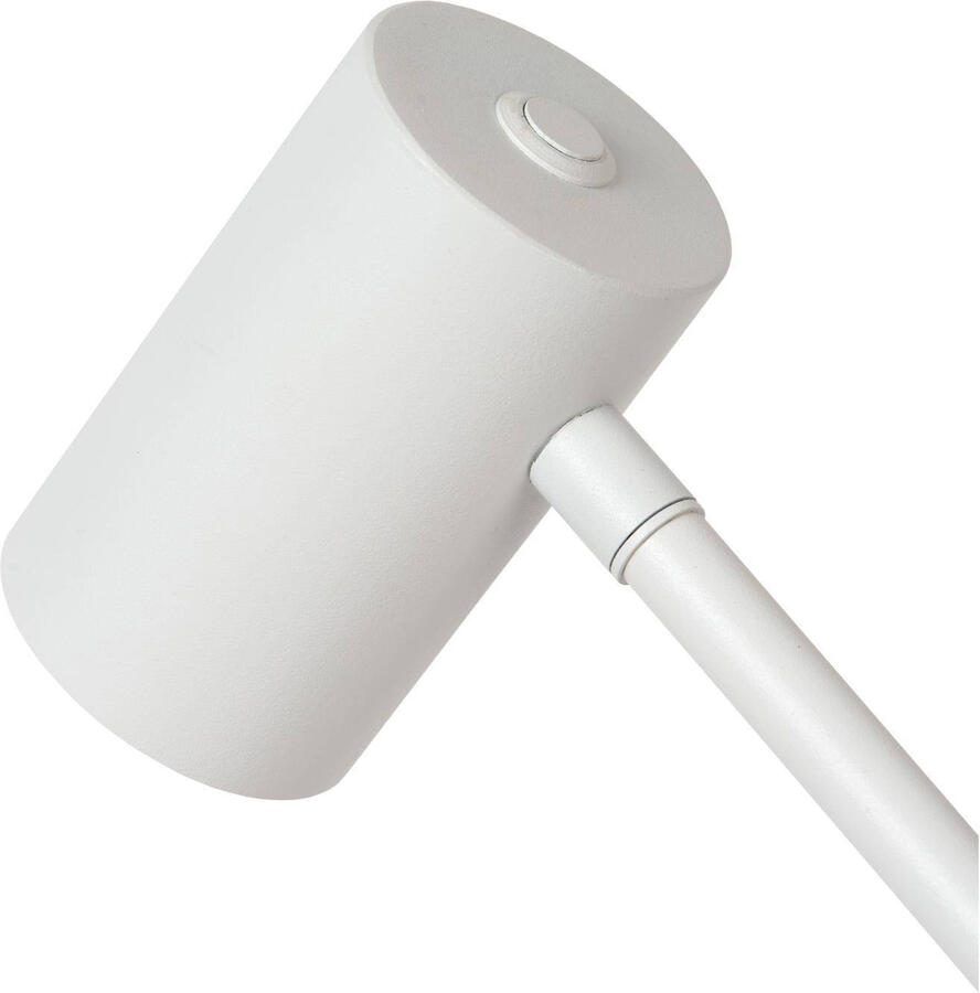 Lucide TIPIK Oplaadbare Vloerlamp Accu Batterij LED Dimb. 1x3W 2700K 3 StepDim Wit - Foto 2