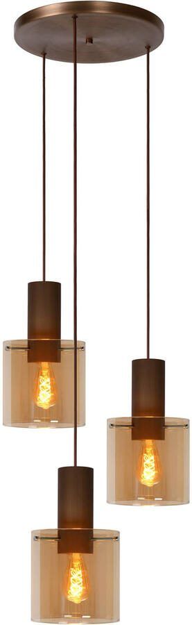 LUCIDE Hanglamp Toledo Amber ⌀50cm 3xe27