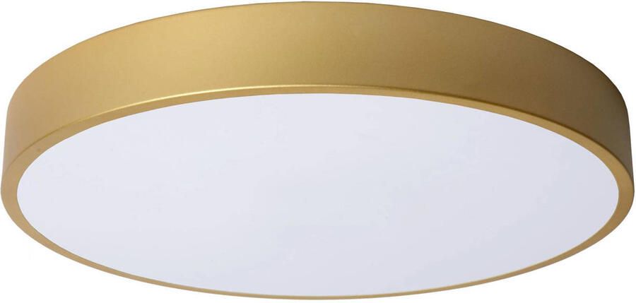 Lucide UNAR Plafonnière Ø 39 5 cm LED Dimb. 1x24W 2700K 3 StepDim Mat Goud Messing