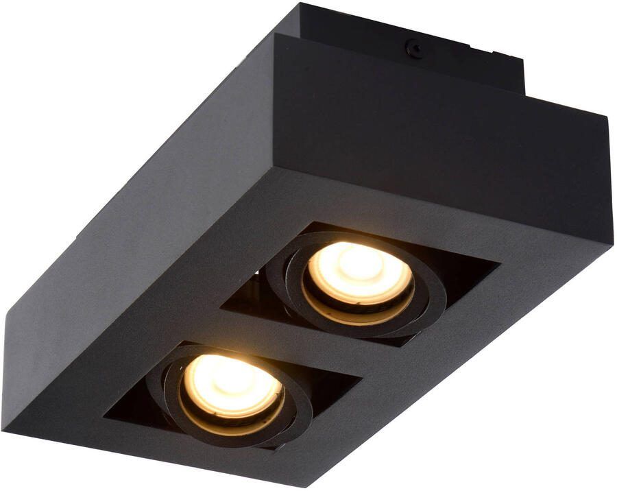 Lucide XIRAX Plafondspot LED Dim to warm GU10 2x5W 2200K 3000K Zwart - Foto 2