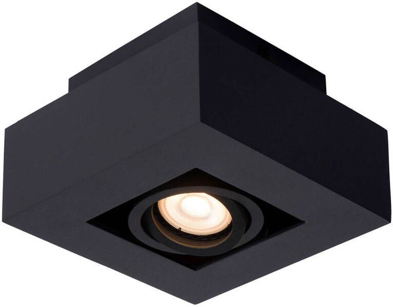 Lucide XIRAX Plafondspot LED Dim to warm GU10 1x5W 2200K 3000K Zwart