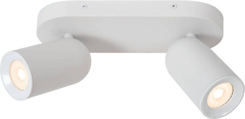 LUCIDE Opbouwspot Punch Wit 14cm 2xgu10