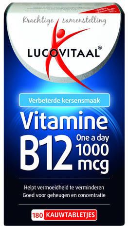 Lucovitaal B12 Vitamine One a Day 1000mcg 180 kauwtabletjes