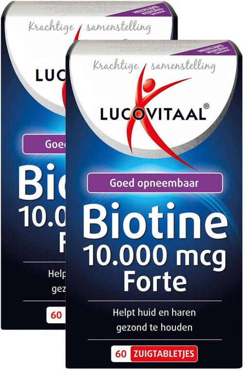 Lucovitaal Biotine 10.000mcg Forte zuigtablet duopack