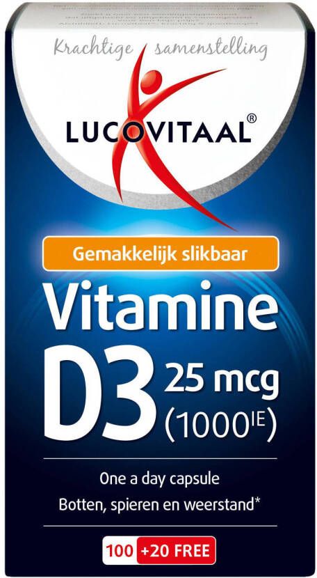 Lucovitaal D3 25mcg (1000 IE) Vitamine 120 capsules