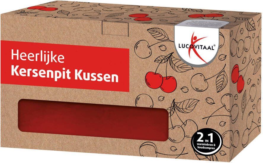 Lucovitaal kersenpit kussen vierkant