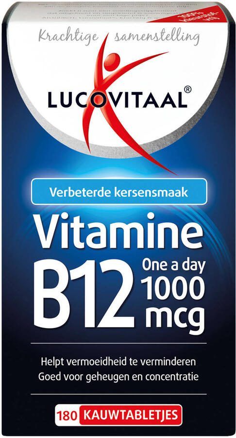 Lucovitaal Vitamine B12 One a Day 1000mcg 180 kauwtabletjes