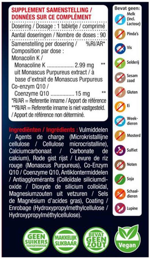 Lucovitaal Rode Gist Rijst + Co- enzym Q10
