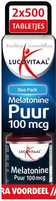 Lucovitaal Melatonine 100 mcg DUO-pack 2 x 500 tabletjes