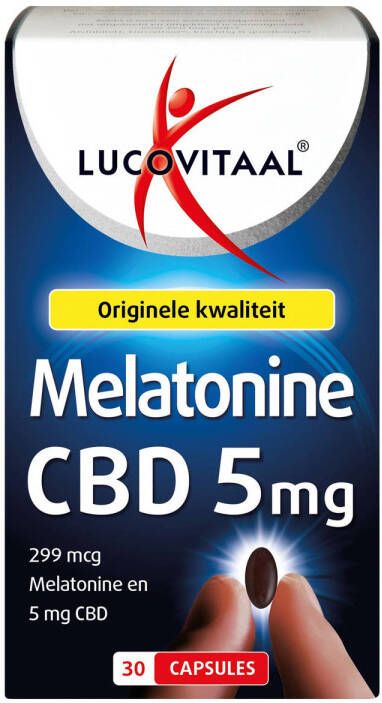 Lucovitaal Melatonine CBD 5mg Cannabidiol 30 capsules
