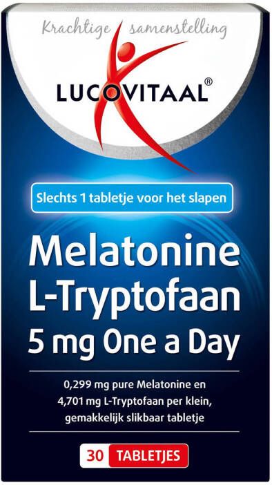 Lucovitaal Melatonine L-Tryptofaan 5mg 30 tabletjes