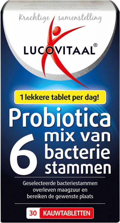 Lucovitaal Probiotica 6 bacterie stammen 30 kauwtabletten