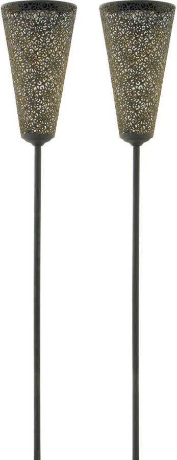 LuxForm 2x Solar Tuinfakkel Leeds LED Werkend op zonne-energie Set van 2 stuks