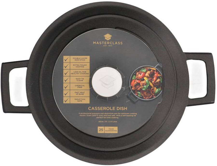 MasterClass gietaluminium braadpan (Ø20 cm) (2 5L) (lichtgewicht) zwart - Foto 5