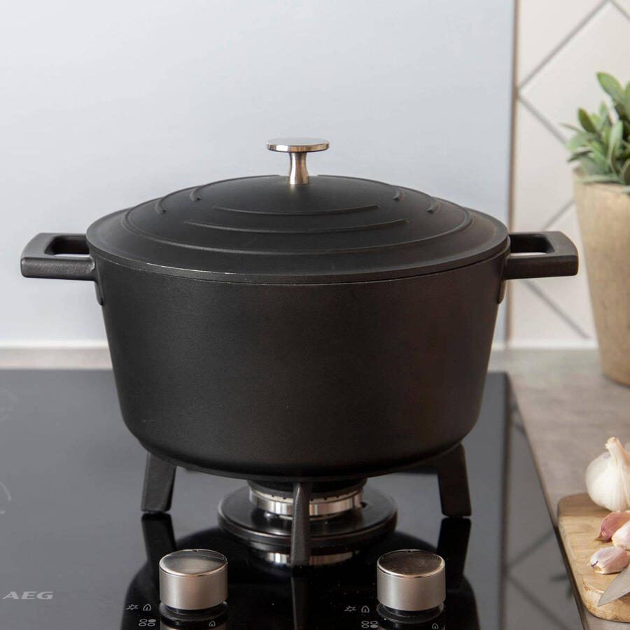 MasterClass gietaluminium braadpan (Ø20 cm) (2 5L) (lichtgewicht) zwart - Foto 3