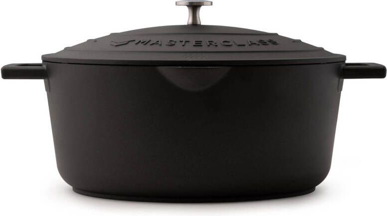 MasterClass ovalen gietaluminium braadpan (Ø40x27 5 cm) (6L) (lichtgewicht) zwart