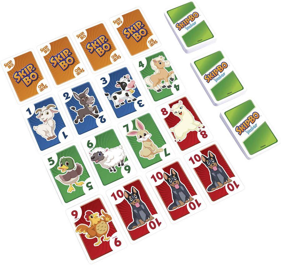Mattel Skip Bo Junior kaartspel met 112 kaarten en 2 spelniveaus vanaf 5 jaar - Foto 3