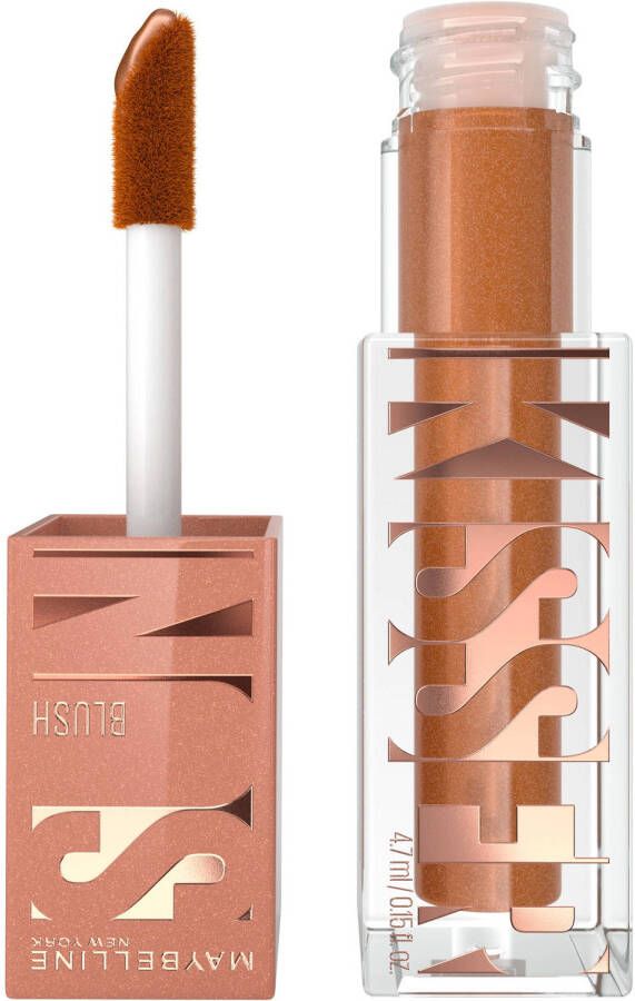 Maybelline New York Sunkissed Liquid Glow Blush 11 Electric Bronze blush voor alle huidtypen verrijkt met vitamine E voor een sunkissed glow voelt licht aan op de huid inclusief applicator