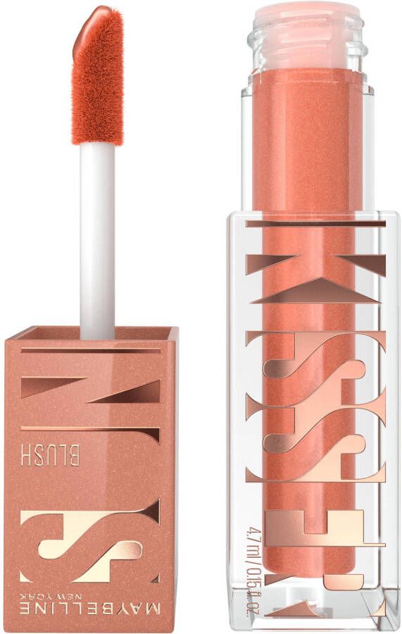 Maybelline New York Sunkissed Liquid Glow Blush 3 Sol Search blush voor alle huidtypen verrijkt met vitamine E voor een sunkissed glow voelt licht aan op de huid inclusief applicator