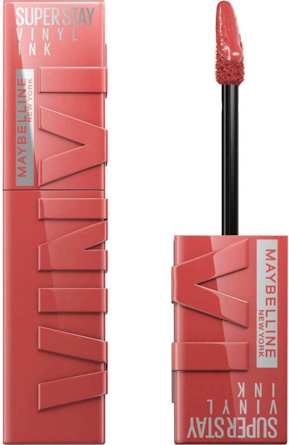 Maybelline New York SuperStay Vinyl Ink Lipstick 15 Peachy Rood Langhoudende Lippenstift 4 2 ml