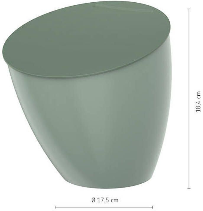 Mepal Calypso afvalbakje – 2 liter – Afvalbakje aanrecht met deksel – Duurzaam afvalbakje – Nordic black - Foto 3