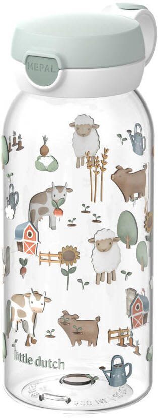 Mepal campus drinkfles met flipdop 600 ml Little Dutch little farm