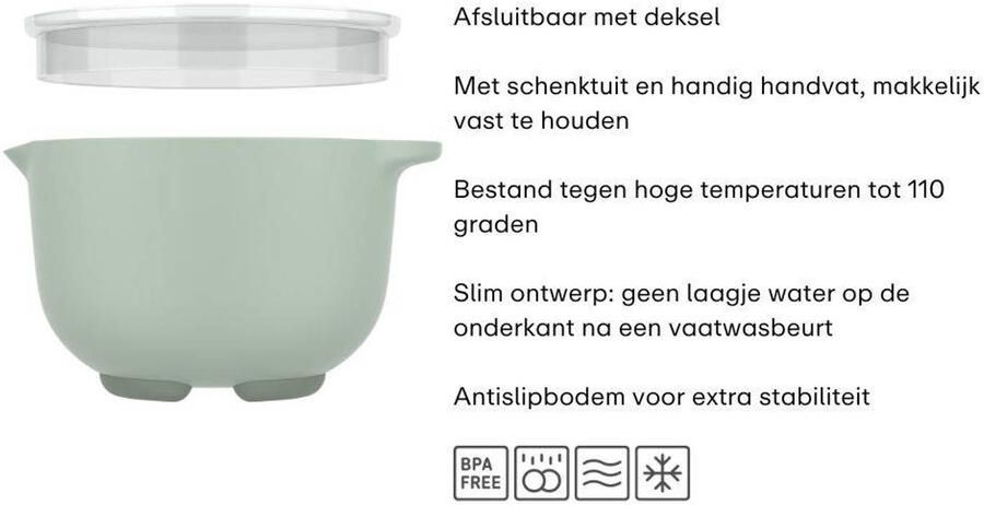 Mepal Chef it beslagkom (1500 ml) (met deksel)
