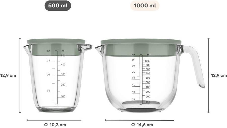 Mepal maatbeker chef it 500 ml helder - Foto 2