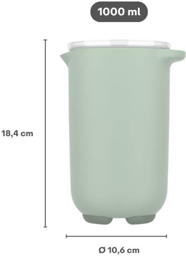 Mepal mixbeker chef it 1000 ml met deksel chalk