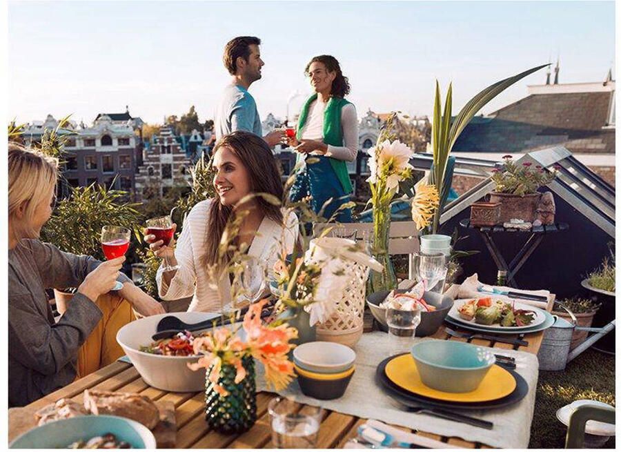 Mepal Bloom melamine soepbord kiezelzwart - Foto 2