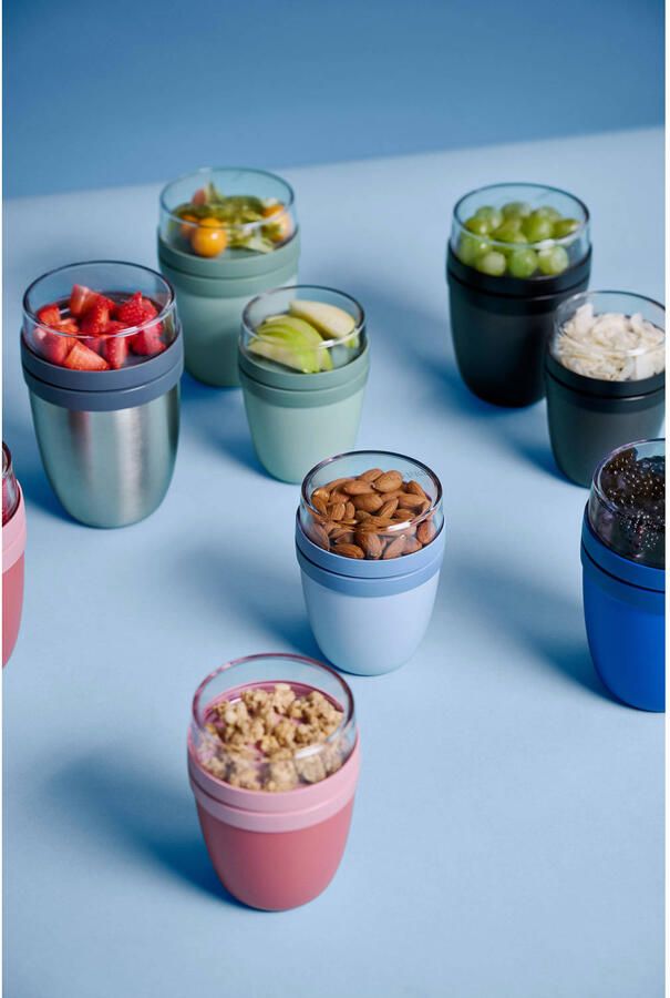 Mepal Lunchpot Ellipse 500 ml Muesli beker to go Vivid mauve Geschikt voor vriezer magnetron en vaatwasser - Foto 2