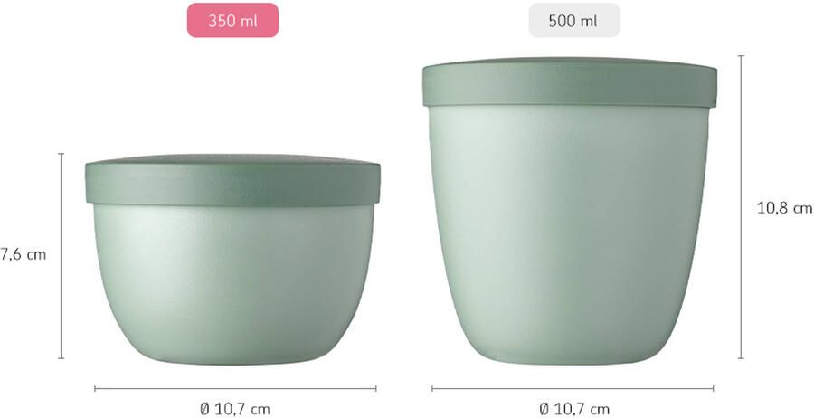 Mepal Ellipse snackpot 350 ml Snackbox to go Nordic blue - Foto 2