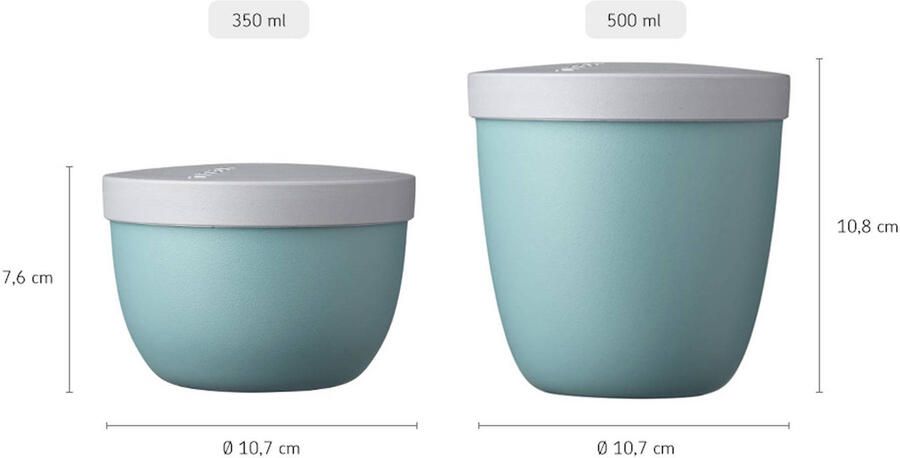 Mepal Ellipse snackpot 500 ml Snackbox to go Nordic sage - Foto 2